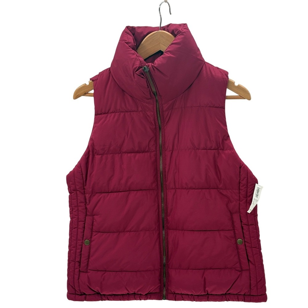 New Old Navy Puffer Vest Magenta Pink Women Size Medium Petite Winter